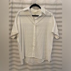 NWT white button down Sz m max studio